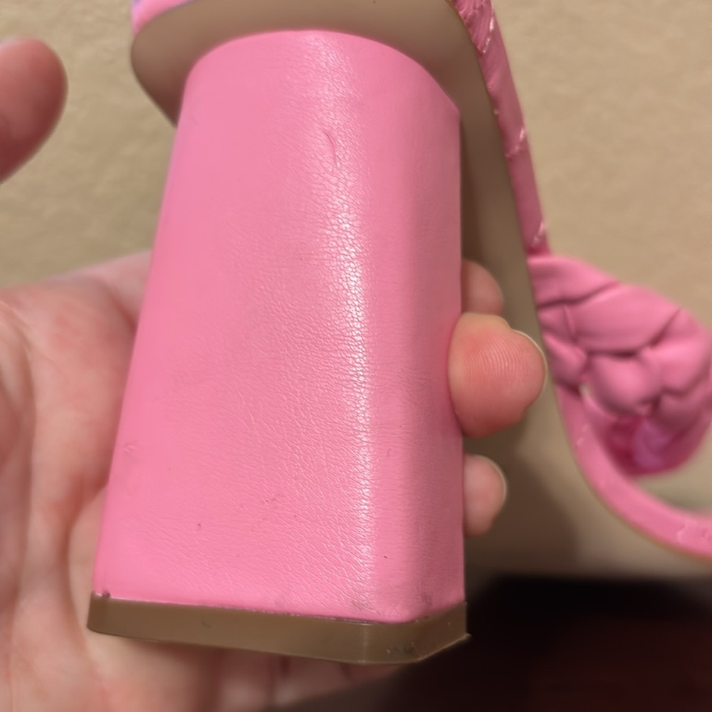 Jessica Simpson Barbie Core Pink Thong Heels Sz 9 - Picture 9 of 10